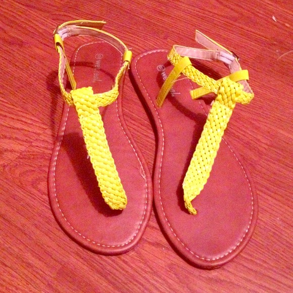 NEW! NEVER WORN! Neon Sandals!