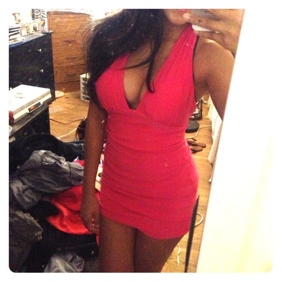 Hot pink dress