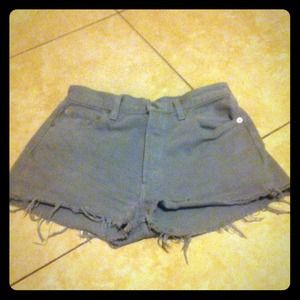 Cut off Levis High Waisted light gray