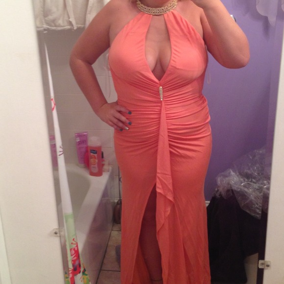 Peach formal gown!