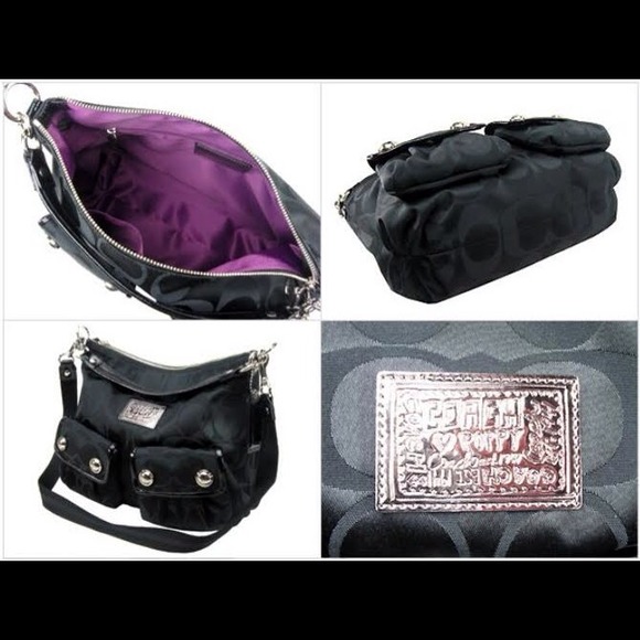 Coach 14570 Poppy Black Signature Hand Bag ✳$80 PP - Picture 2 of 4