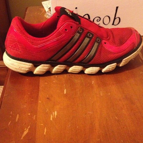 Mens Red Adidas Tennis Shoes