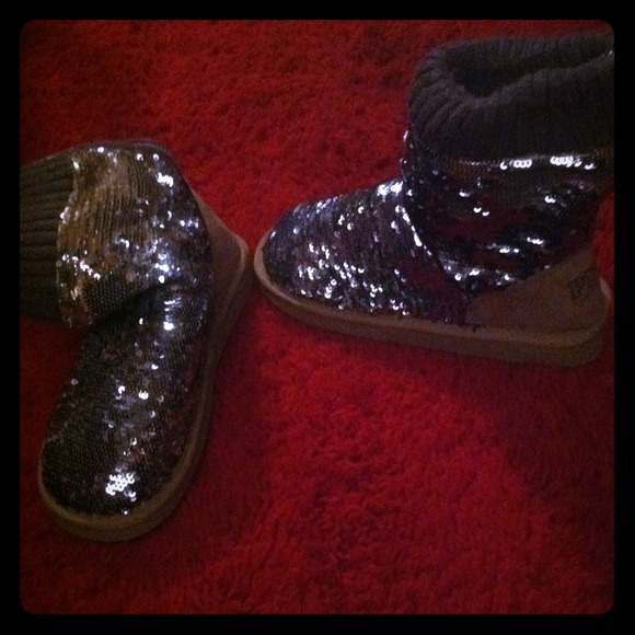 Victoria's Secret PINK sequin zip up boots