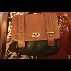 Fossil brown black purse