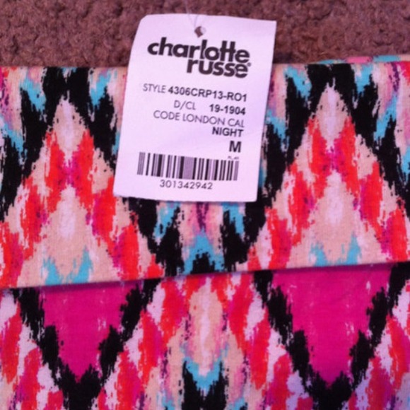 Tribal print high waisted skirt charlotte russe - Picture 2 of 4