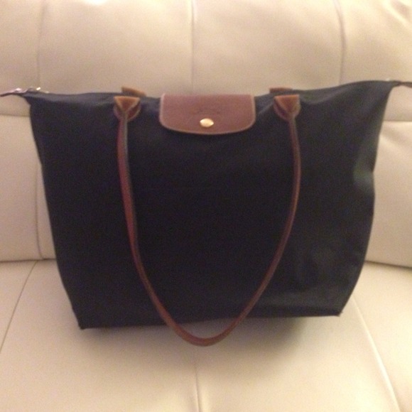 Longchamp 'Le Pliage' Large Black Tote