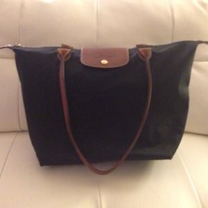 Longchamp 'Le Pliage' Large Black Tote