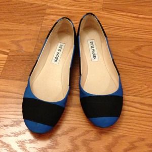 Steve Madden striped ribbon ballet flats