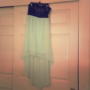 Strapless high low dress