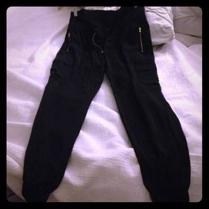 Black silk Zara Harem pant