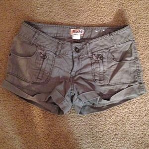 Olive cargo shorts