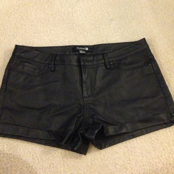 Bundle red and leather shorts