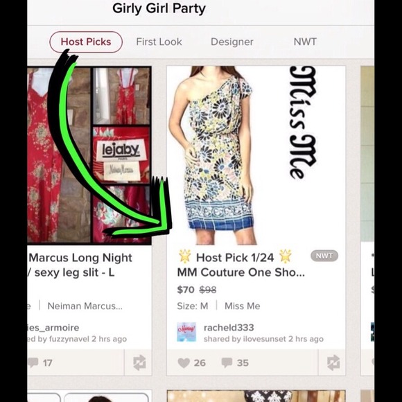 π Host Pick 1/24 πMM Couture One Shoulder Dress - Picture 3 of 3