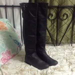Over The Knee High Faux Leather Boots