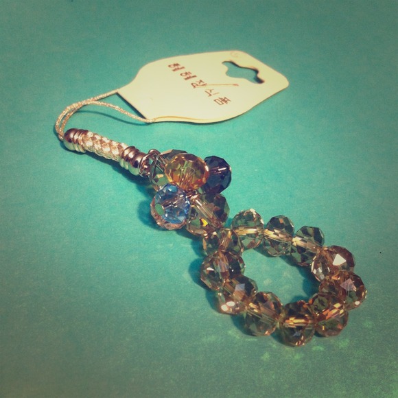 5⃣colorful and tea color crystal chain
