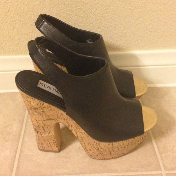 Steve Madden sling back cork heels - Picture 2 of 3