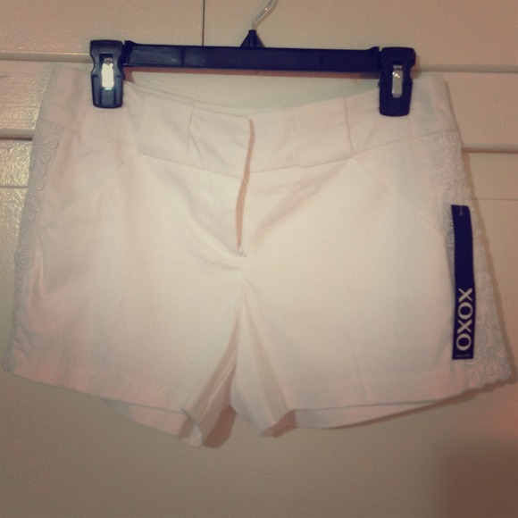 White XOXO Fashion Shorts
