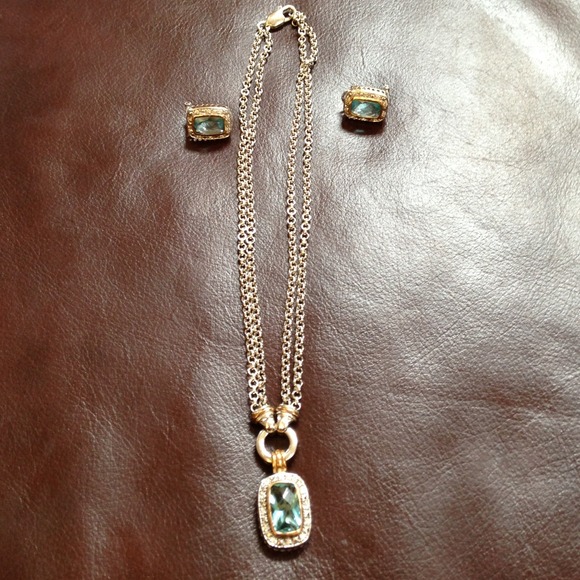 sterling silver necklace and matching earrings