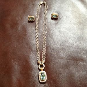 sterling silver necklace and matching earrings