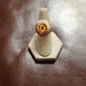 .925 Sterling silver and citrine ring