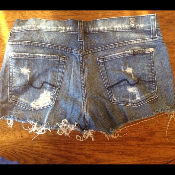 Seven for all mankind cutoff studded shorts