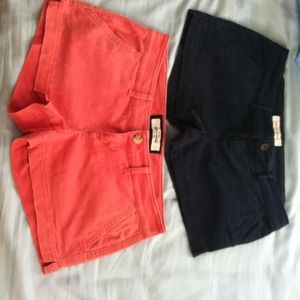 Bundle deal. 2 pairs Abercrombie Fitch shorts sz 0