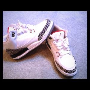Size 3.5 youth Cement Jordan 3s