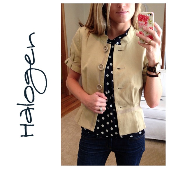 💢SOLD💢 Halogen Pleated Short Sleeve Jacket