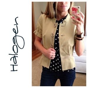 💢SOLD💢 Halogen Pleated Short Sleeve Jacket