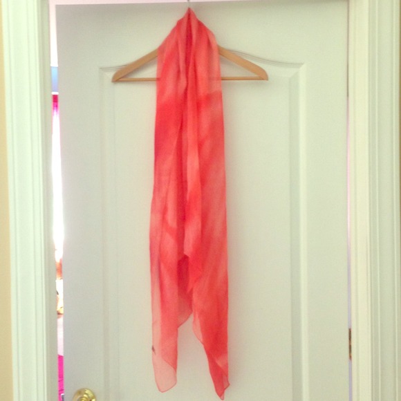 Ann Taylor Accessories - 100% Silk Coral Scarf