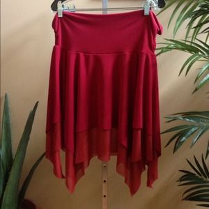 Brand new dark red skirt available in plus size