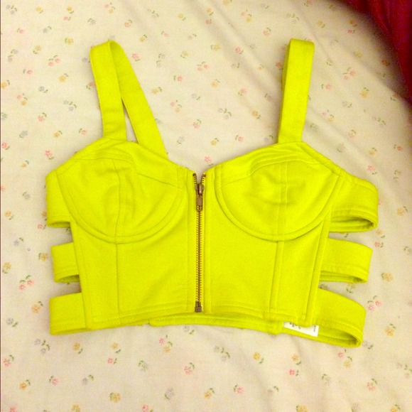Lime green bustier