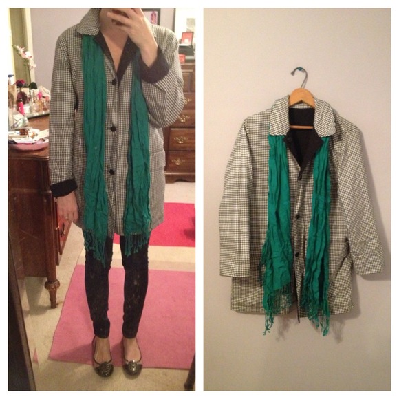 Jackets & Blazers - RESERVED Houndstooth Reversible Coat Sz M/L