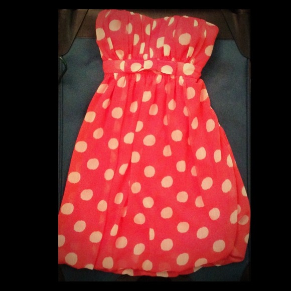 Orange polka dot dress!!