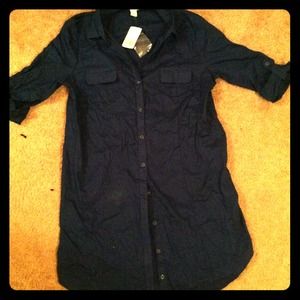 Women's Navy Blue button down