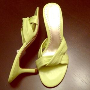 SOLD Lime slip on sandal