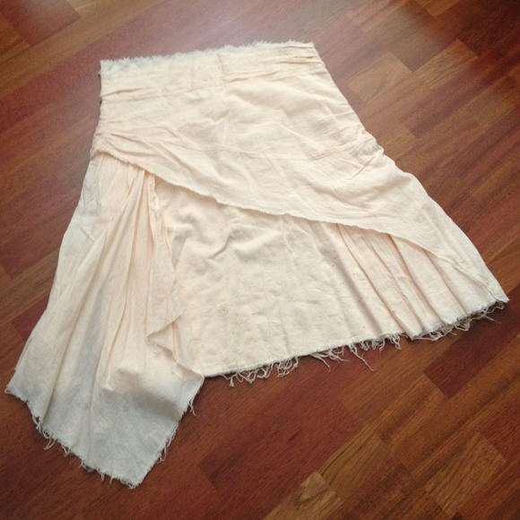 Pink Layered Eyelet Skirt