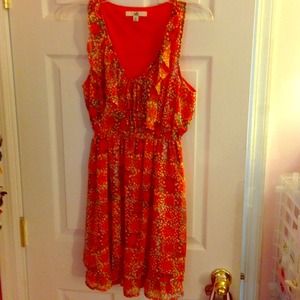 Never worn salmon colored multi dress
