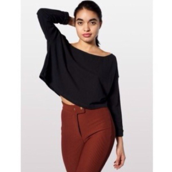 American Apparel Tops - American Apparel Black Long Sleeve Crop Top