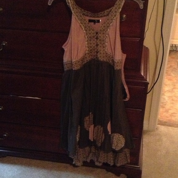 Super cut baby doll patch work dress