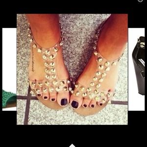 Steve Madden "Nikiee" studded sandal.