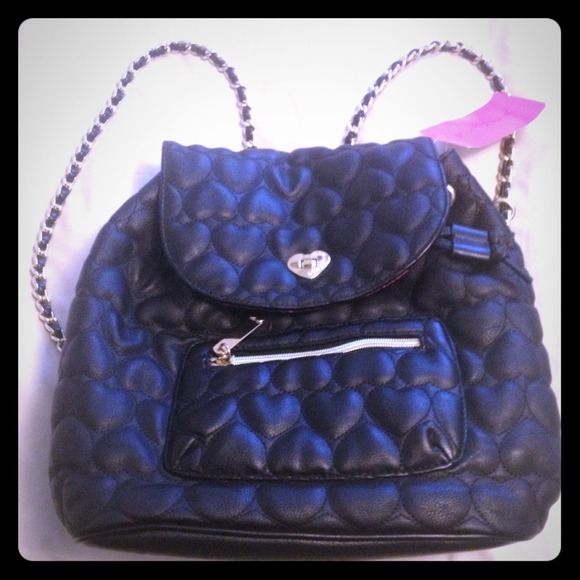 Must Have! 💗leather Betsey Johnson backpack