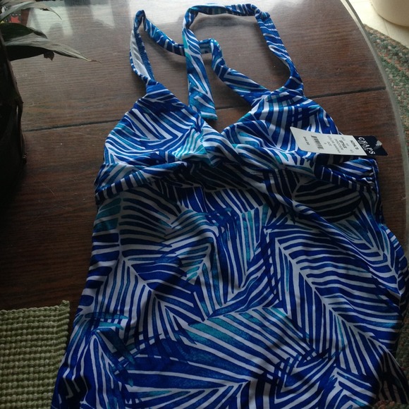 Chaps Halter Tankini Top