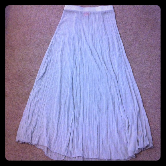 Free People Sheer Light Grey Maxi Skirt-Coachella!