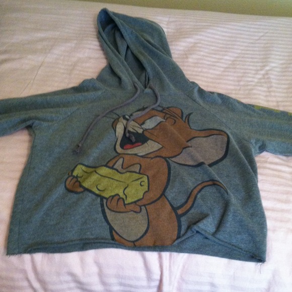 Tom And Jerry Cut-Off SweatShirt - Picture 2 of 4