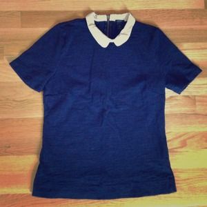 RESERVED J. Crew navy Peter Pan shirt - XS