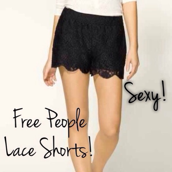 Free People Dresses & Skirts - NWT Free People Black Lace Shorts!