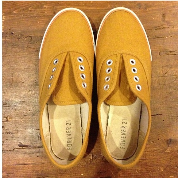 Forever 21 mustard yellow sneakers