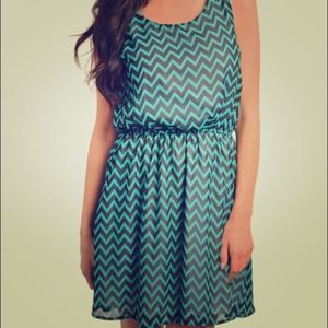 Jade chevron dress