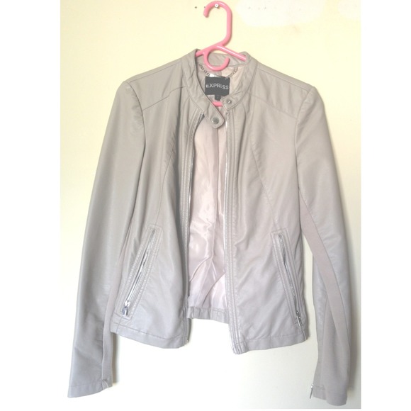 Express Tan Faux Leather Jacket